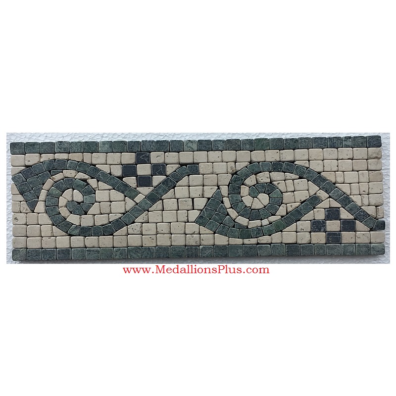 Cole (green), Honed Mosaic Tile Listello 4" x 12"